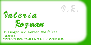 valeria rozman business card